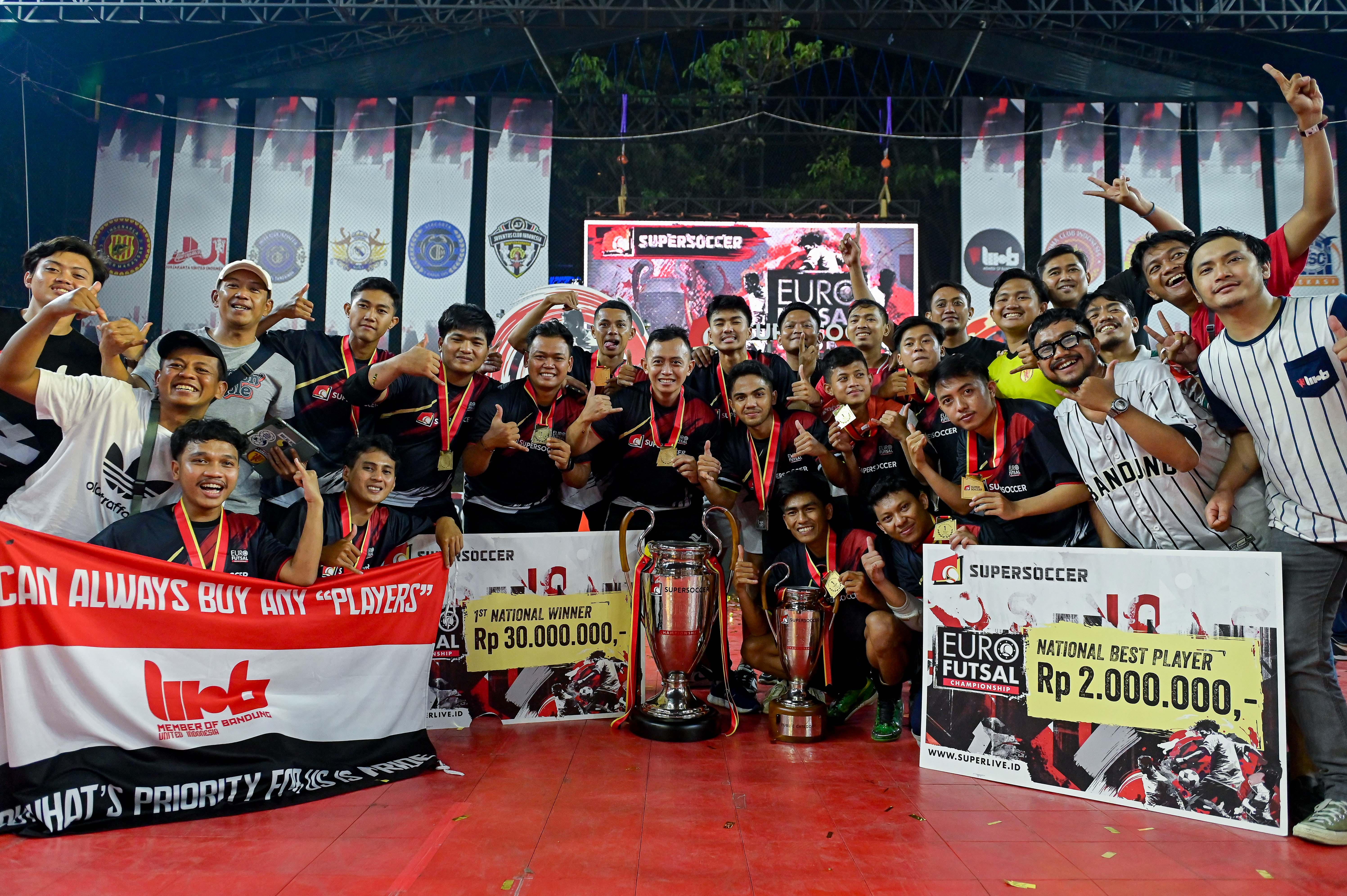 United Indonesia Member Of Bandung Juara Supersoccer Euro Futsal Championship