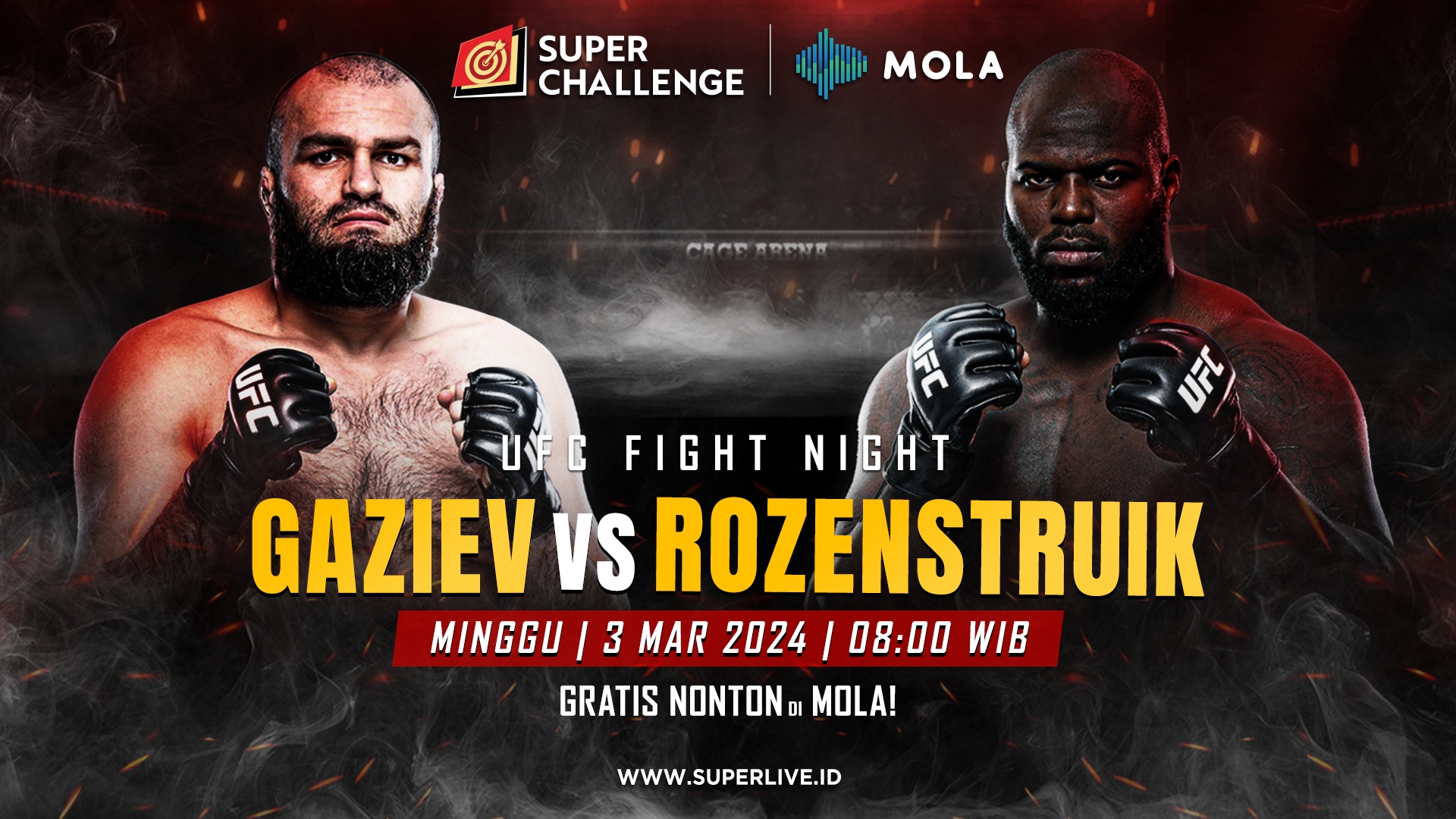 UFC Fight Night 238: Jairzinho Rozenstruik vs Shamil Gaziev Heavyweight Clash! Nonton Gratis Cuma di Mola Sports