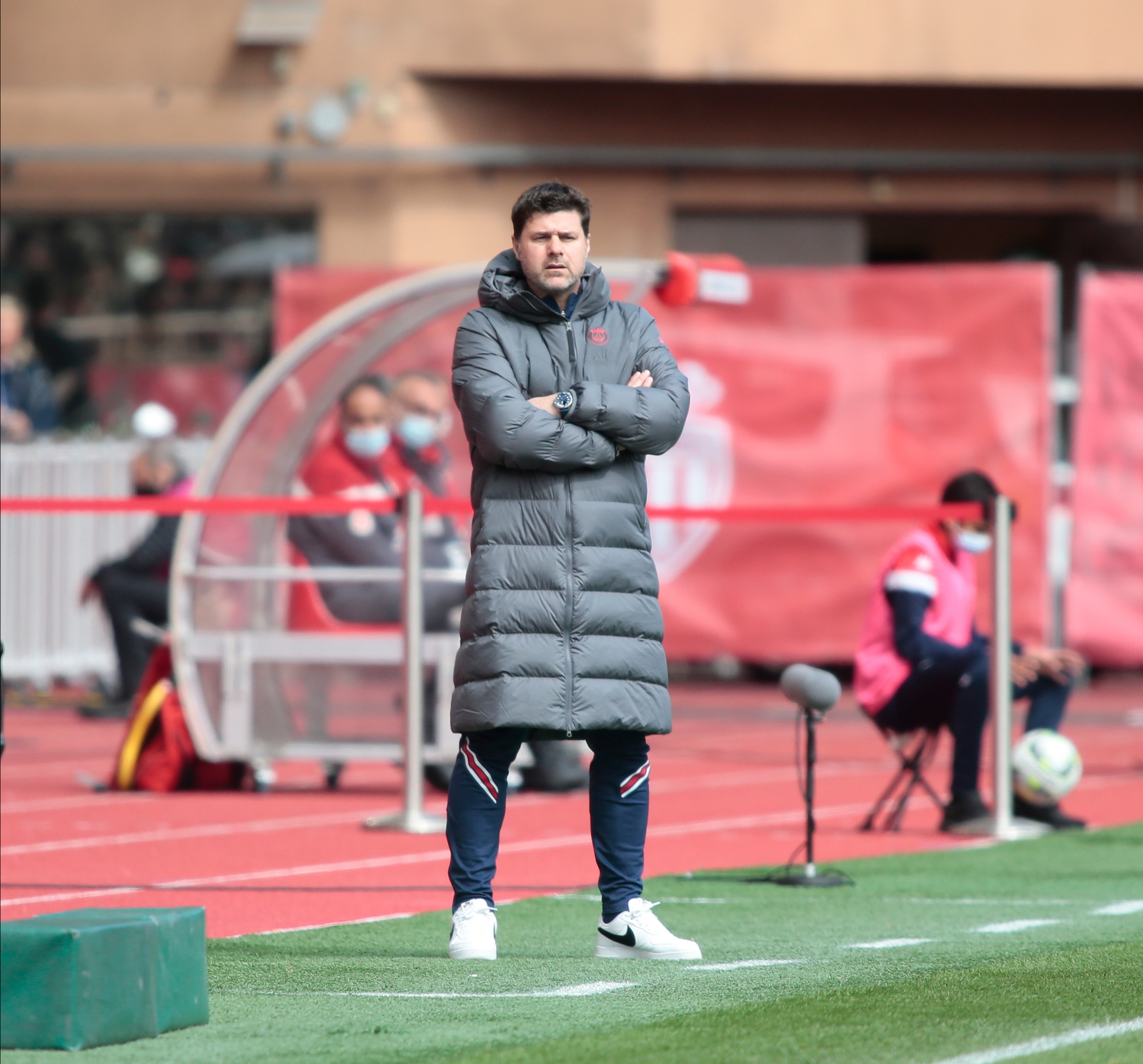 Mauricio Pochettino of Paris Saint-Germain during the French championship Ligue 1 football match between AS Monaco and Paris Saint-Germain on March 20, 2022 at Louis II stadium in Monaco (Photo by IPA/Sipa USA)