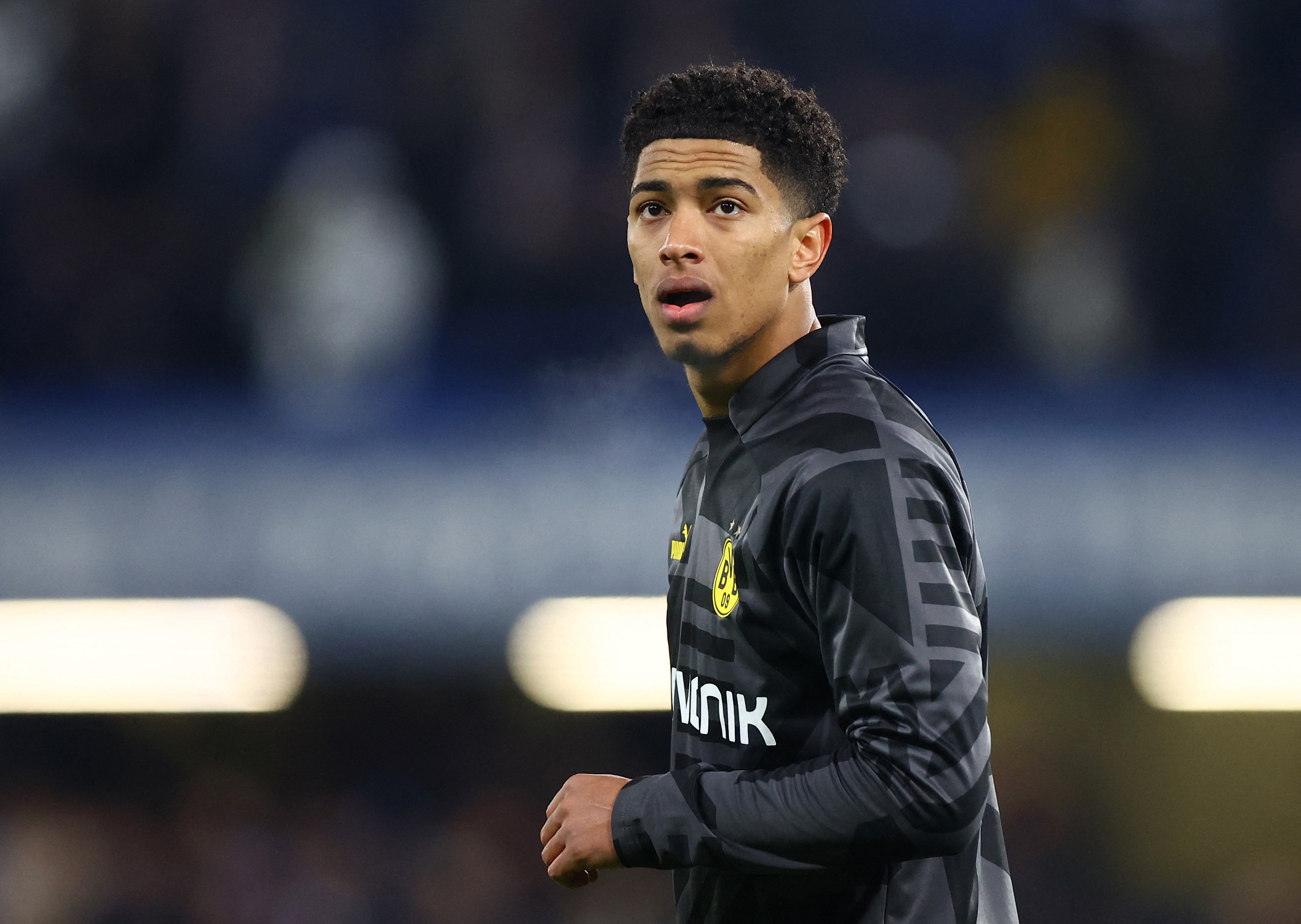 2023 Borussia Dortmund's Jude Bellingham during the warm up before the match REUTERS/Hannah Mckay