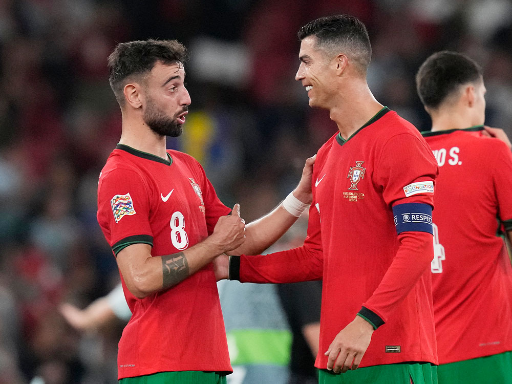 Bruno Fernandes dan Cristiano Ronaldo