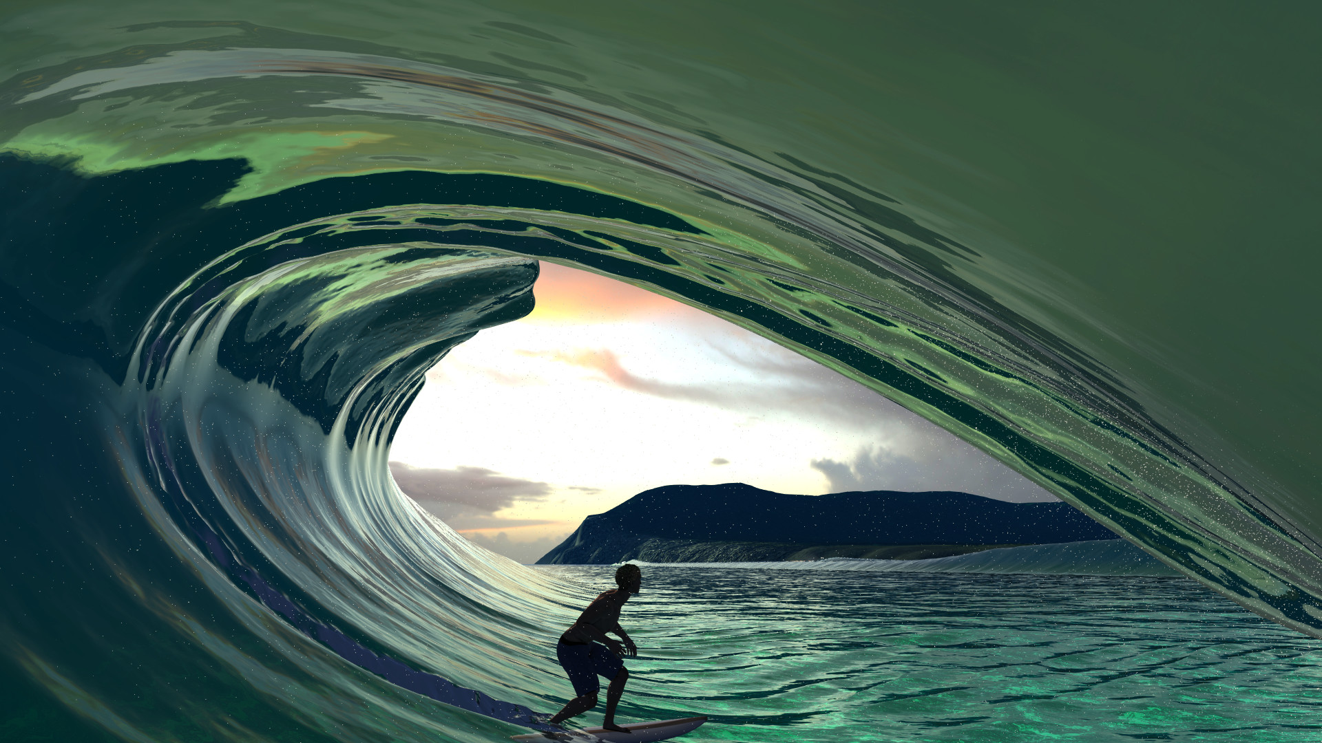SENSASI BERSELANCAR DI GAME VIRTUAL SURFING