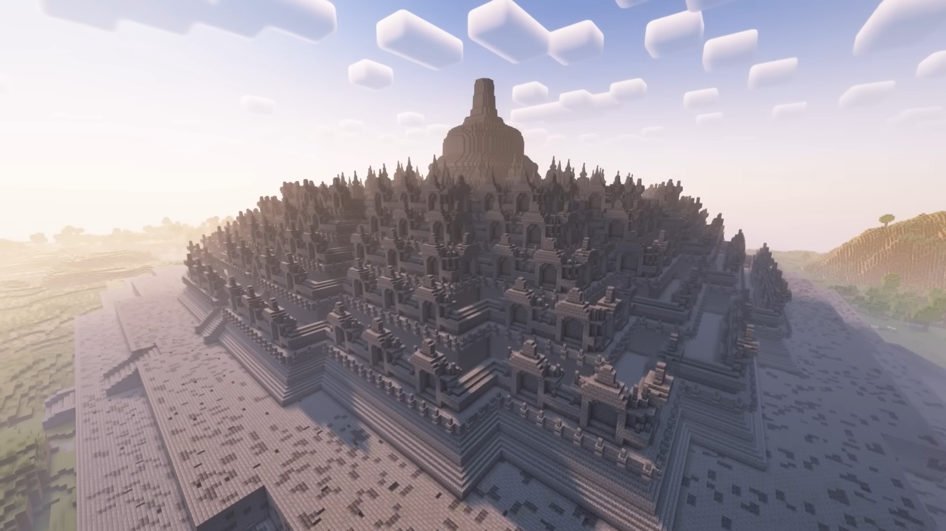 YouTuber Indonesia Bikin Candi Borobudur di Minecraft, Hasilnya Super Keren!