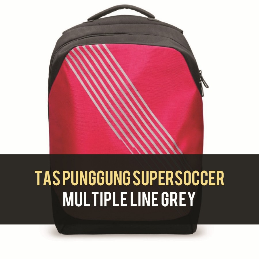 image TAS PUNGGUNG Super Soccer Multiple Line Grey`