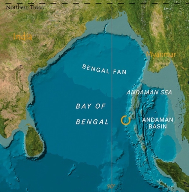 Бенгальский в индийском океане. Бенгальский залив на карте. Границы бенгальского залива. Бе Скальский залив на карте. Бенгальское море на карте.