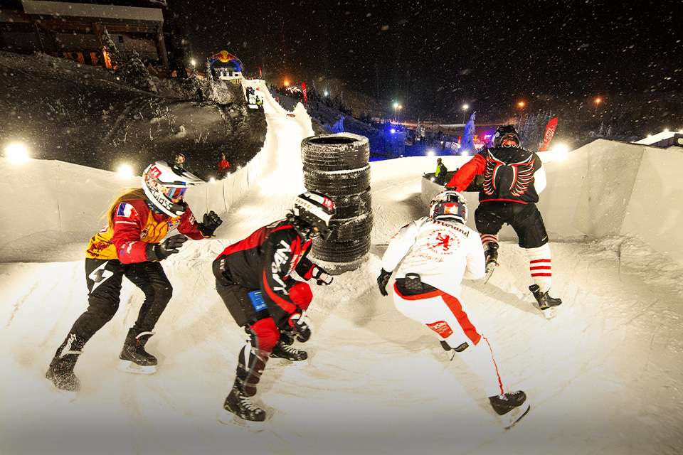 Ice Cross Downhill, Kawin Silang Extreme Sport Ski dan Ice Skating