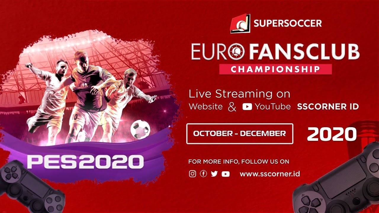 Live Streaming Euro Fansclub Championship PES 2020 Area Semarang Raya VS Parahyangan